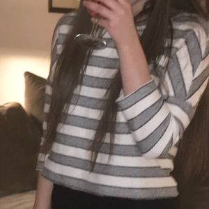 Loft stripped terry cloth shirt